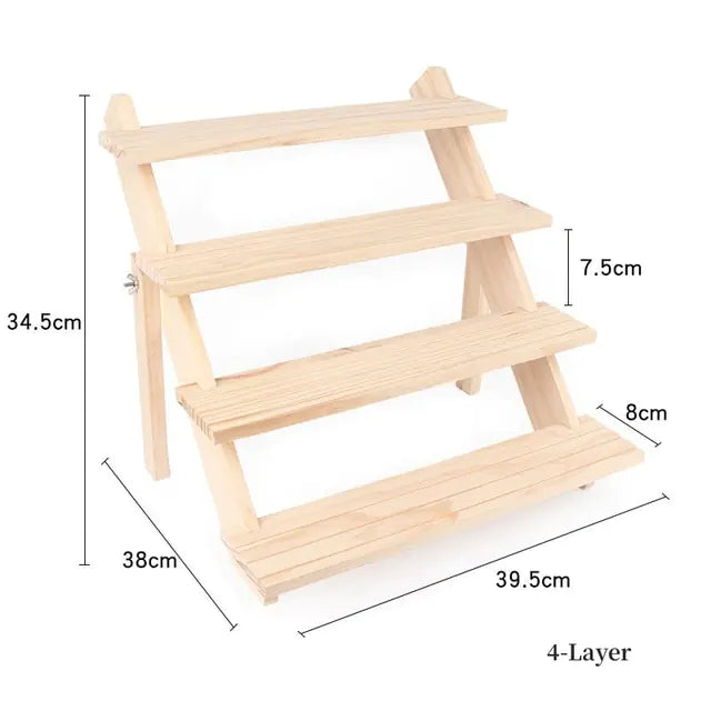 Wooden Jewelry display Rack Shelf