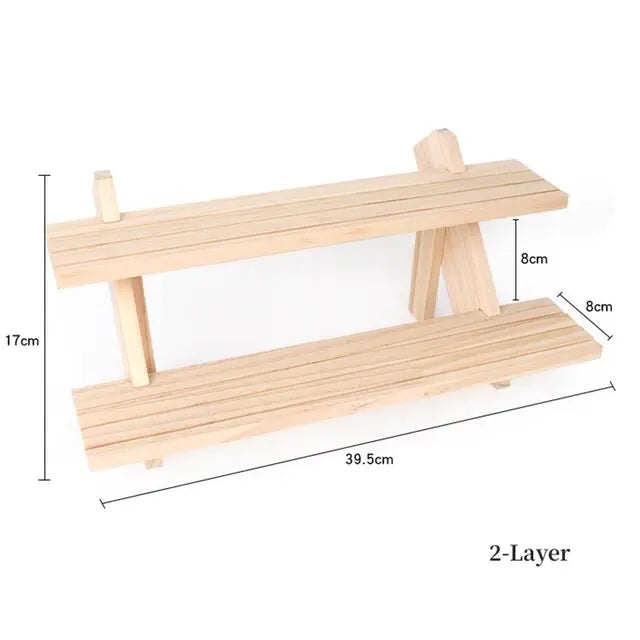 Wooden Jewelry display Rack Shelf