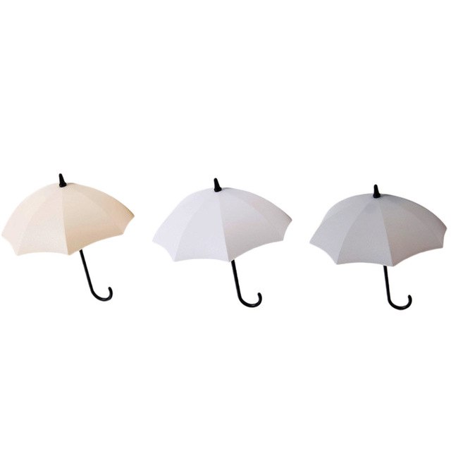 6pcs Cute Umbrella Wall Mount Key Holder Wall Hook