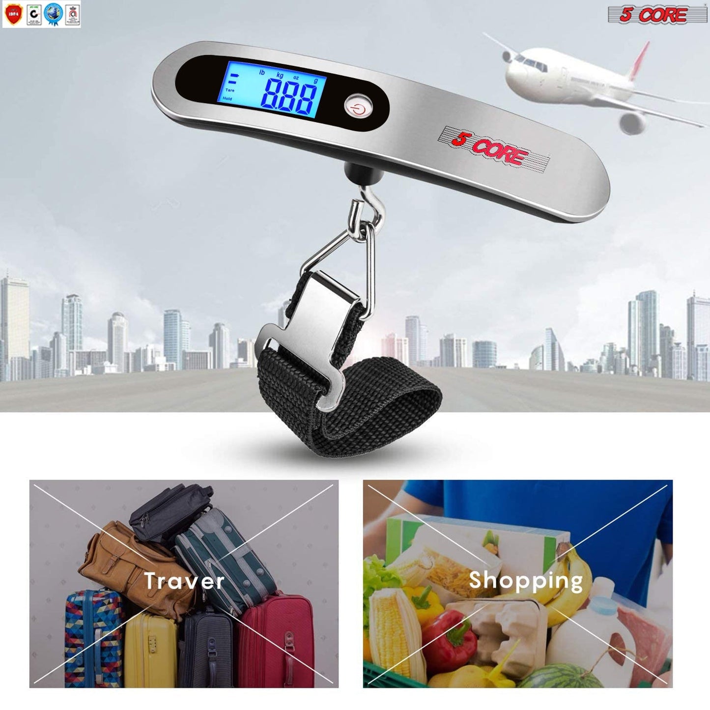 5 Core Luggage Scale Handheld Portable Electronic Digital Hanging Bag