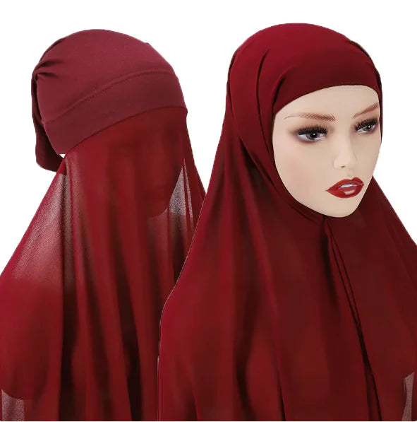 Ladies Chiffon Turban Scarf Set