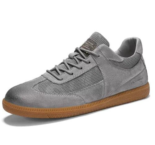 Men's Premium Pigskin Leather Trainers – Breathable & Casual German Style