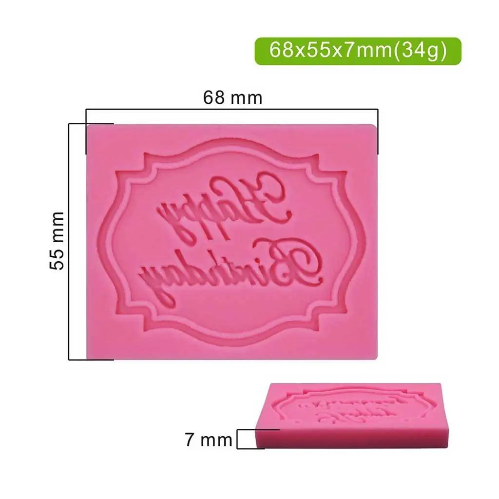 Happy Birthday Letter Form Silicone Mold