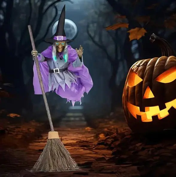 Halloween Flying Witch with Scary Sound