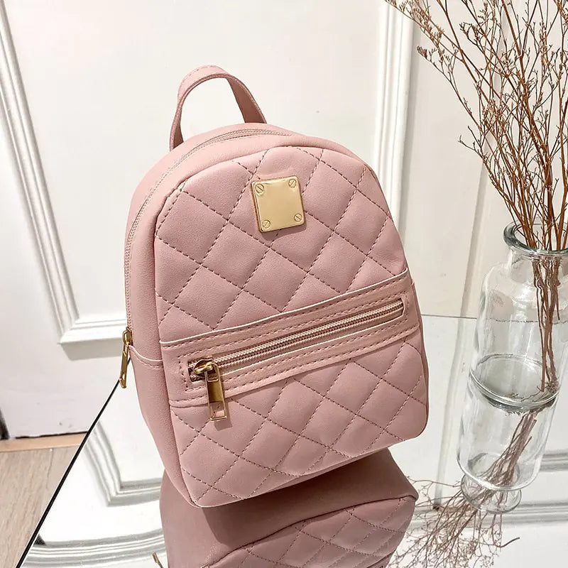 Mini Backpack For Women PU Leather Multifunction Crossbody Bag