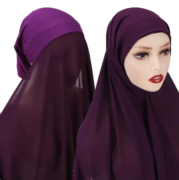 Ladies Chiffon Turban Scarf Set