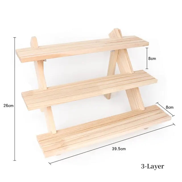 Wooden Jewelry display Rack Shelf