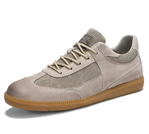 Men's Premium Pigskin Leather Trainers – Breathable & Casual German Style