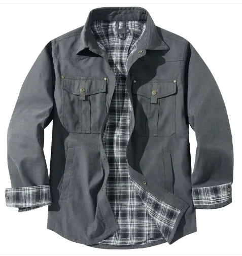 Plaid Flannel Casual Jacket